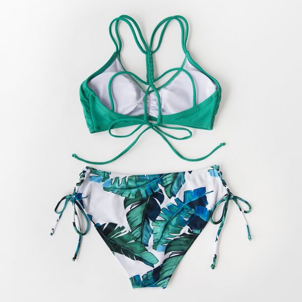 Lace-Up Strappy Bikini Set for Women - Image 7