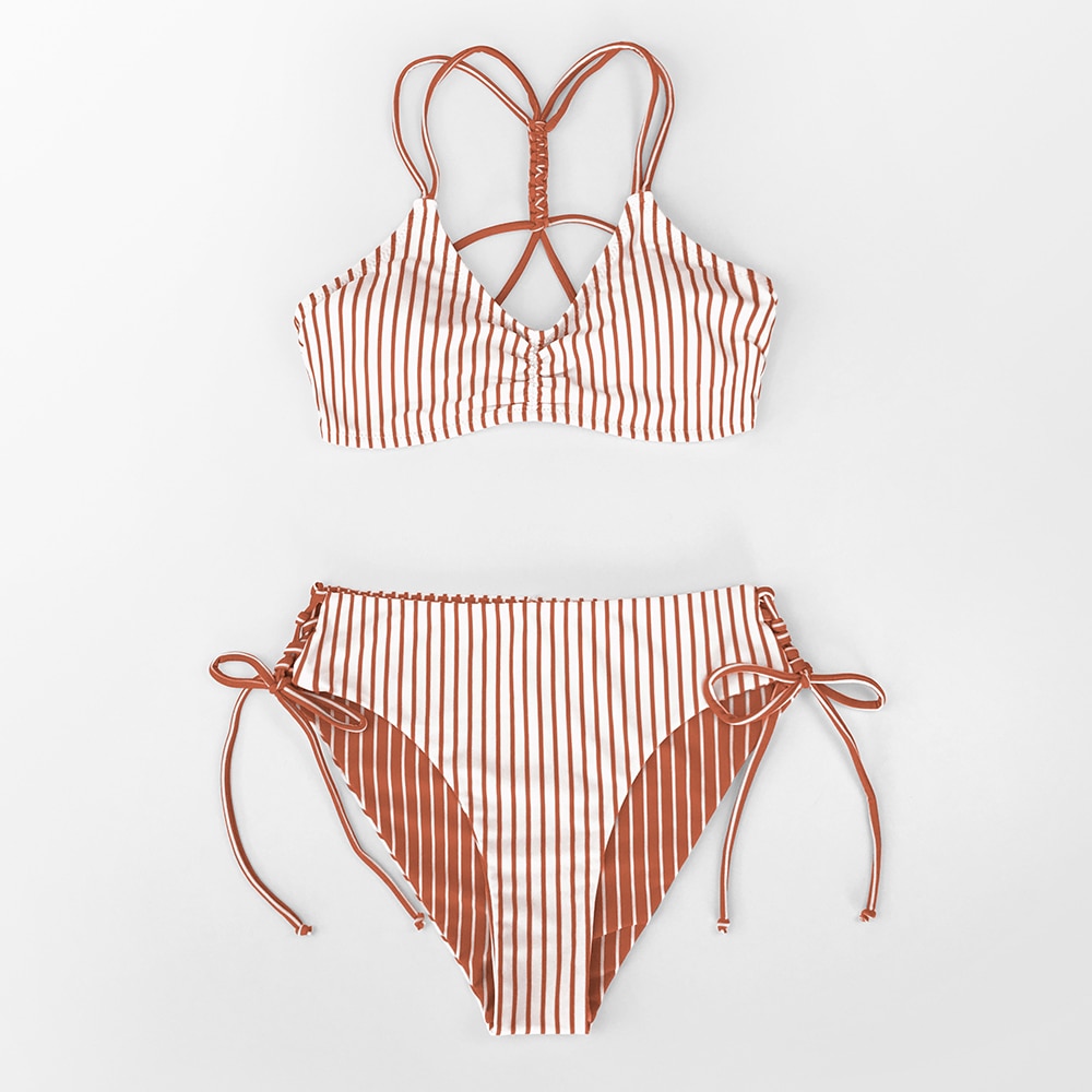 Striped Women's Bikini Set