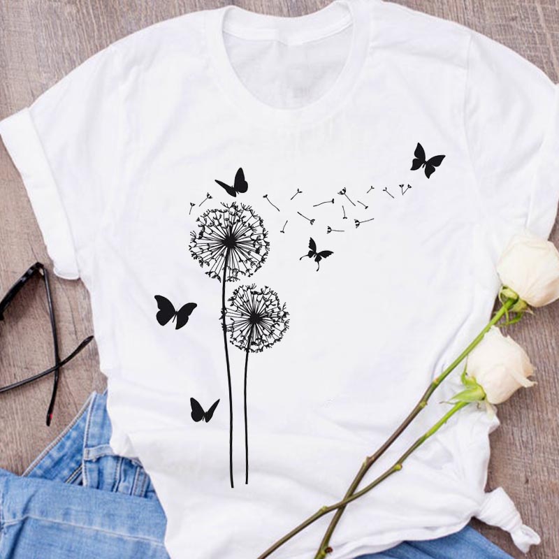 Women's Short Sleeved T-Shirt with Print