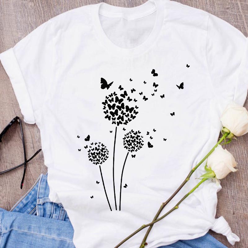 Women's Short Sleeved T-Shirt with Print