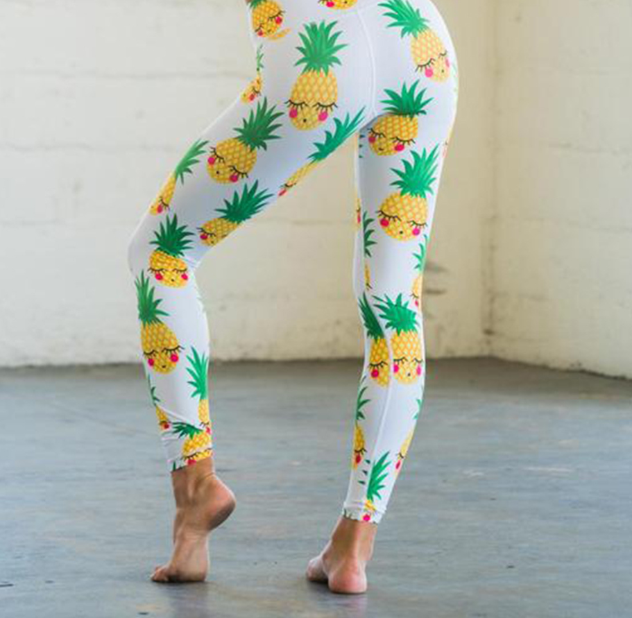 Women's Leggings with Pineapple Print