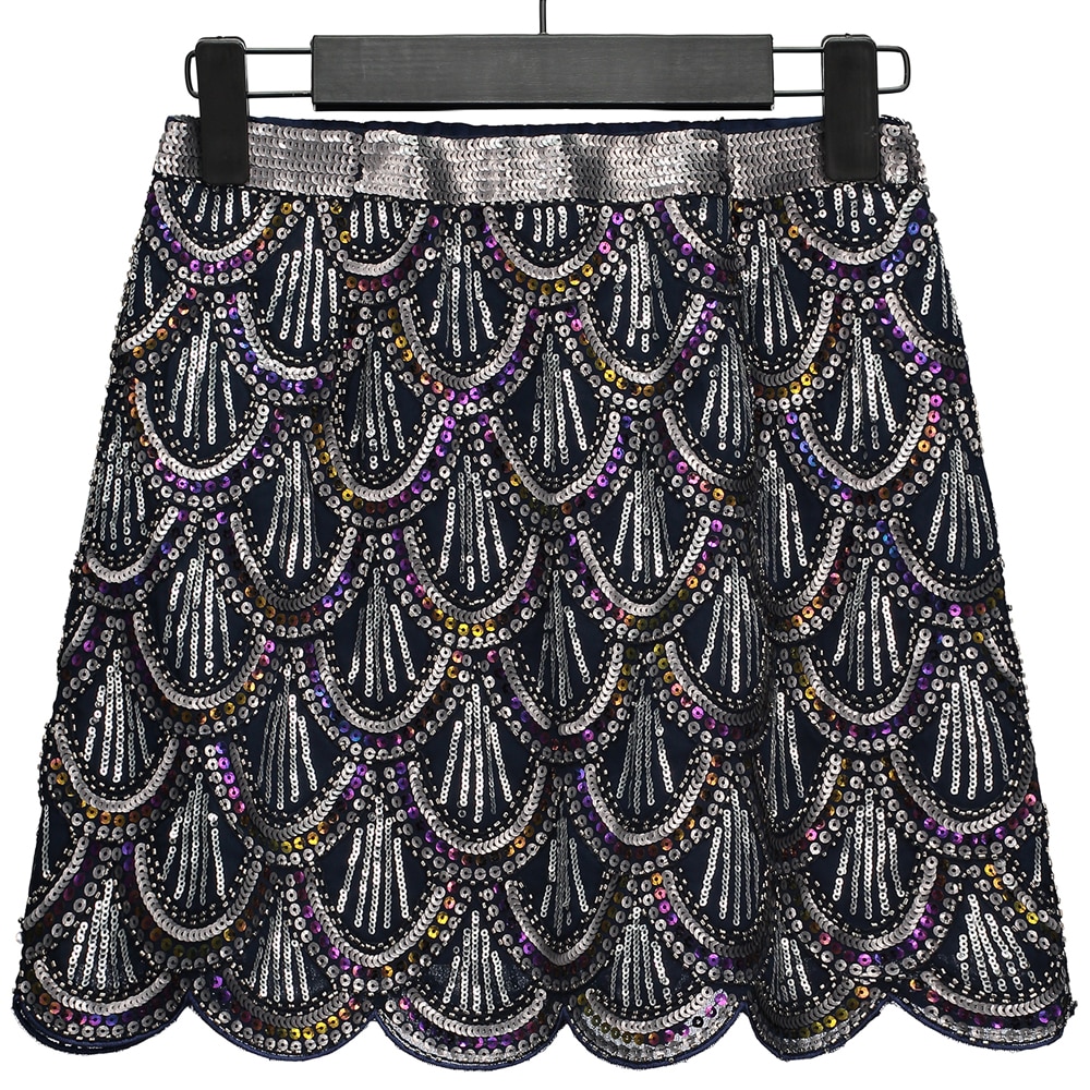 Women's Mermaid Scale Mini Skirt