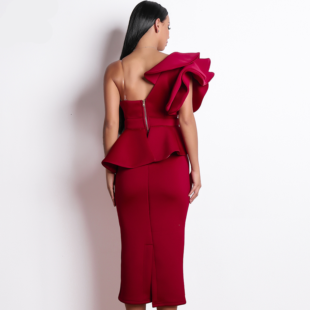 Women's Fashion  Bodycon Ruffles Dress